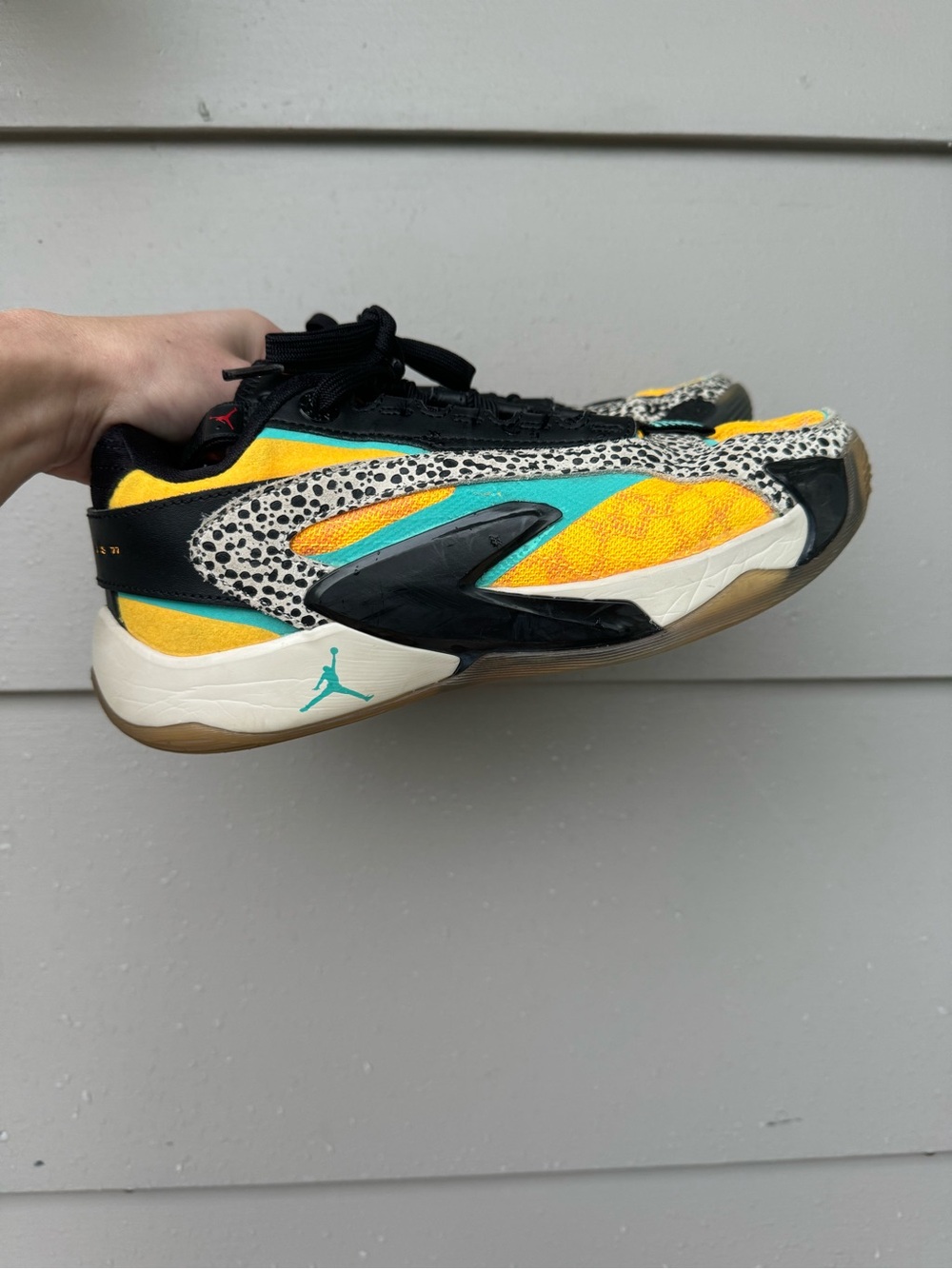 Jordan Luka 2 'The Pitch' basketball shoes featuring a laser orange mesh upper a